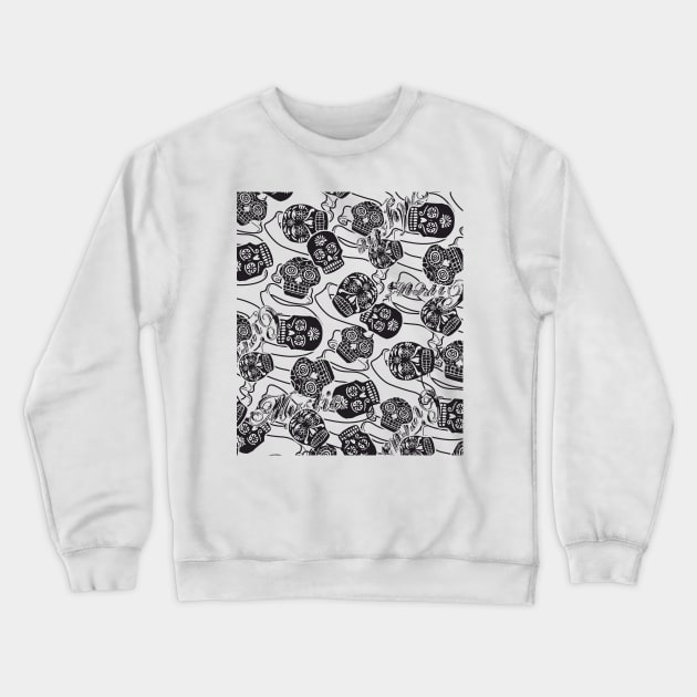 Monochrome skulls Crewneck Sweatshirt by ilhnklv